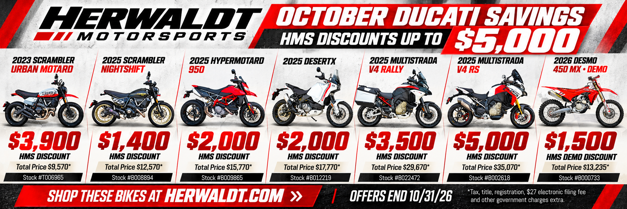 Ducati Sale Bikes